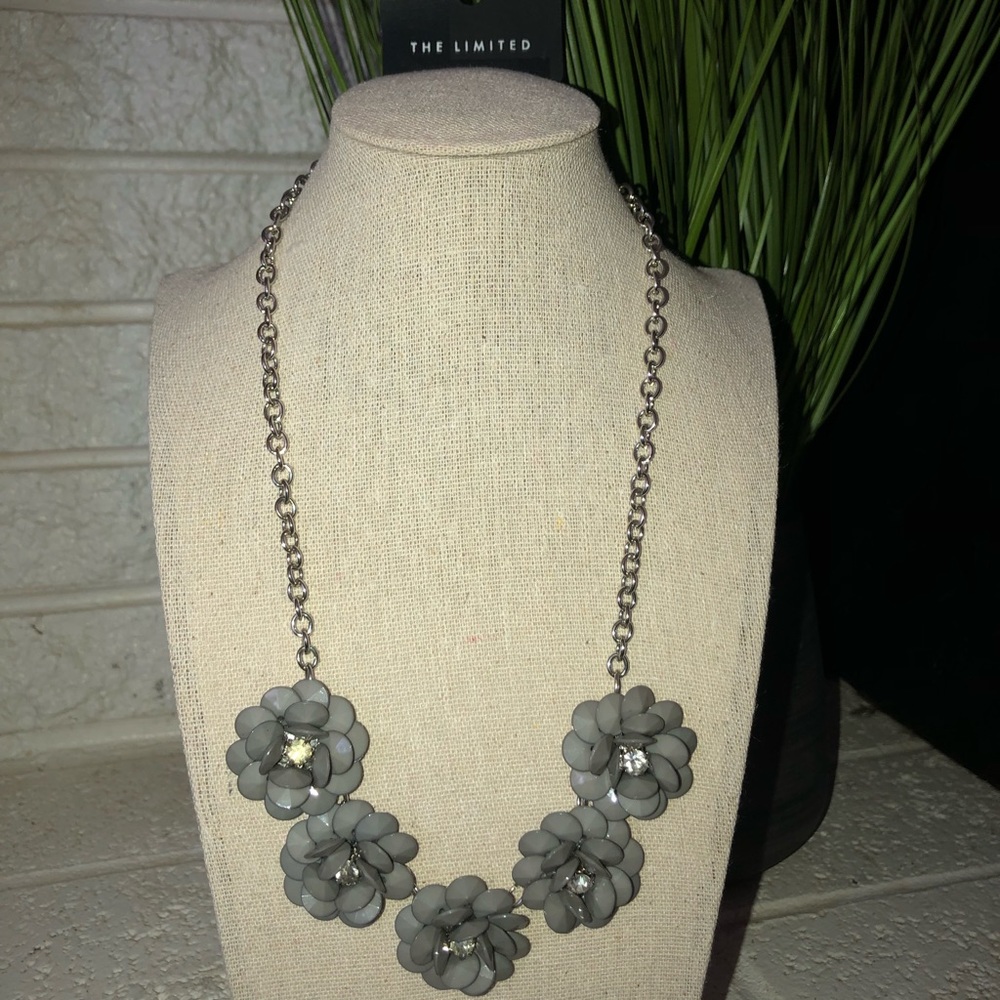 Floral statement necklace.